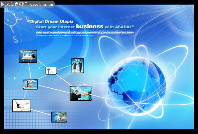 电子与网络科技背景图片 数字时代的视觉语言